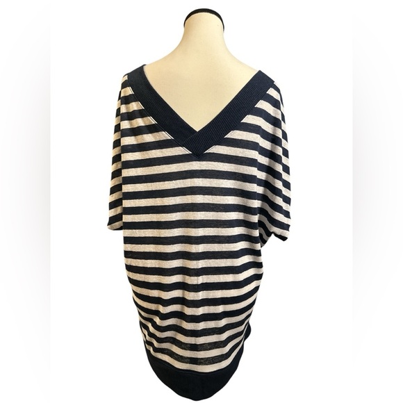 Lane Bryant Navy and White Striped Blouse - Picture 7 of 7